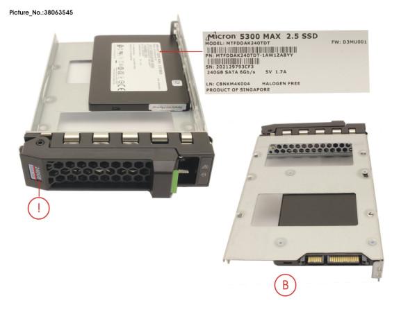 SSD SATA 6G 240GB MU SFF IN LFF SLIM