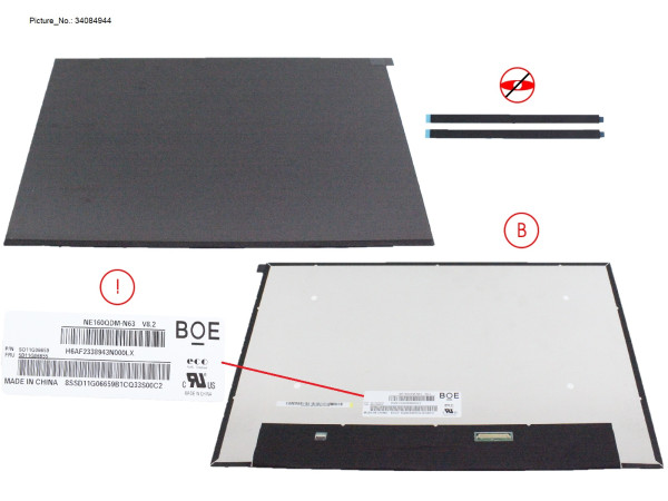 LCD PANEL BOE WQUXGA (NE160QDM-N63)