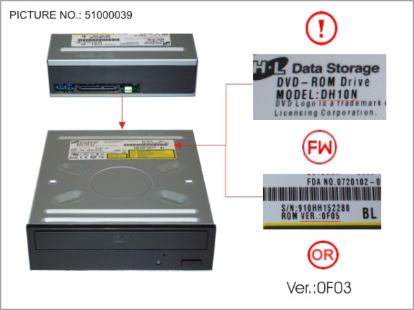 SATA DVD-ROM HH BL