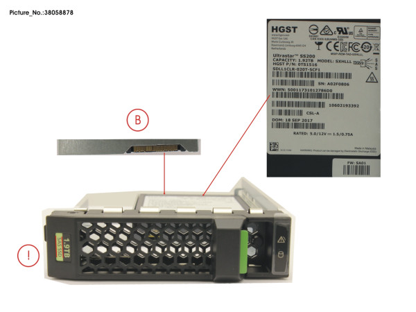 SSD SAS 12G 1.92TB READ-INT. 3.5' H-P EP