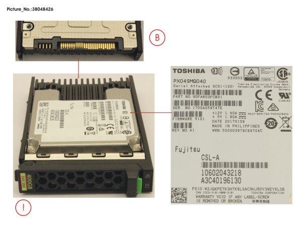 SSD SAS 12G 400GB WRITE-INT 2.5' SED H-P
