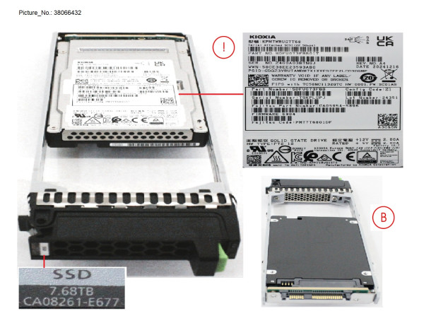 DX/AF FIPS SSD SAS 2.5" 7.68TB 12G