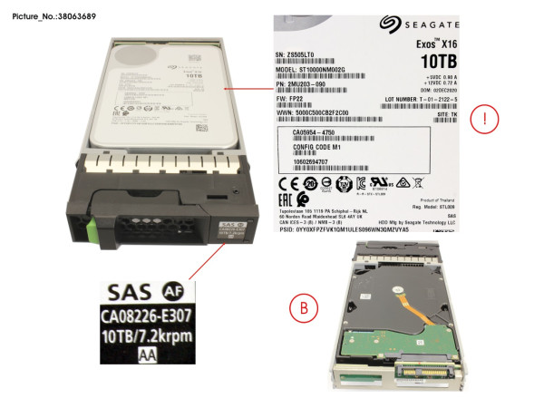 DX NLSAS HD DRIVE 3.5 10TB 7.2K