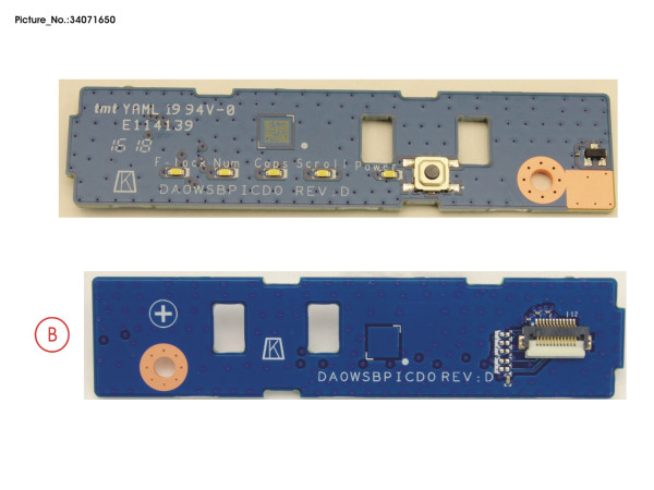 SUB BOARD, POWER SWITCH