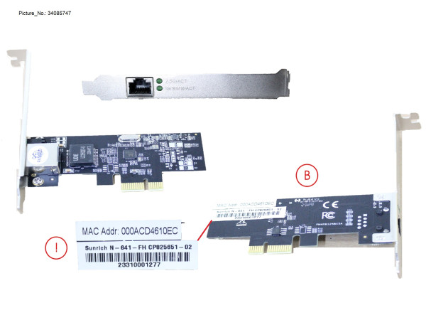 LAN CONTROLLER 2.5G PCIEX1 FH