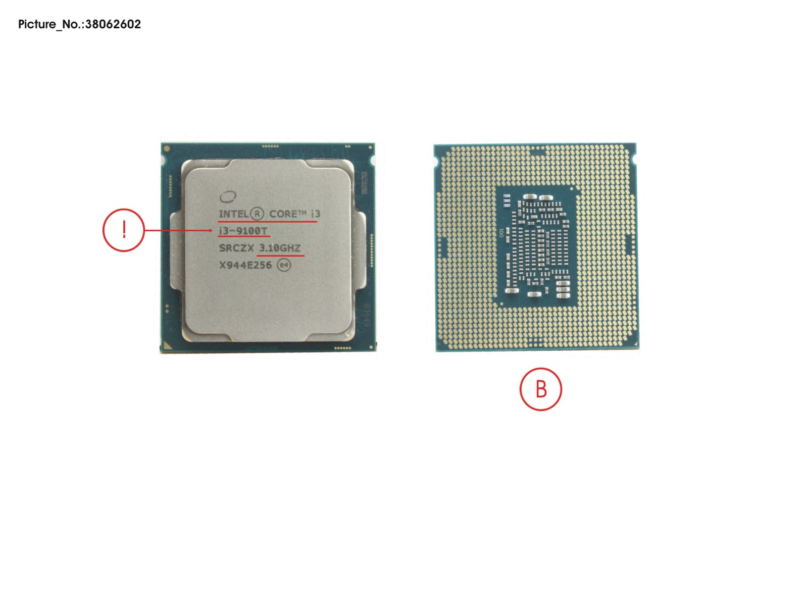 Intel CPU Core i3-9100TPCパーツ