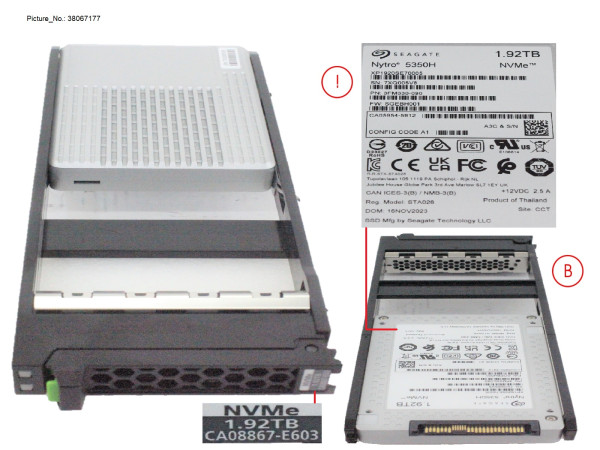 DXS6 SSD NVME 2.5" 1.92TB