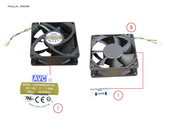 FAN 80X80X25 AVC ADL GFL