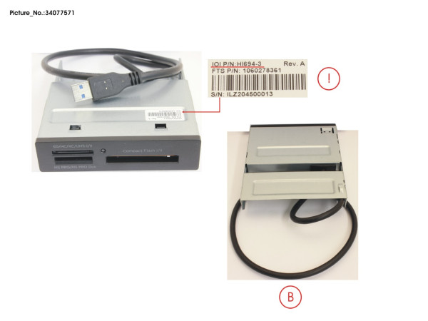 MULTICARD READER 16IN1 USB 3.0 3.5'