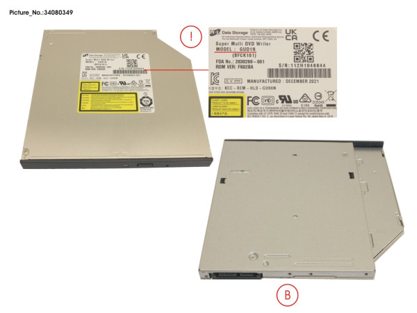 DVD SUPERMULTI ULTRA SLIM TRAY 9.5MM