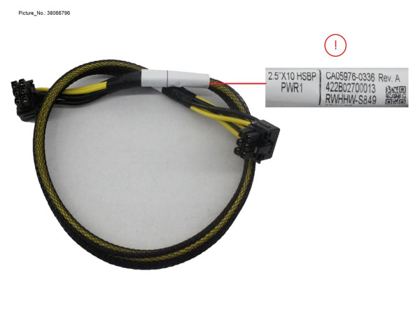 POWER CABLE, MB TO 2.5X10 FHSBP