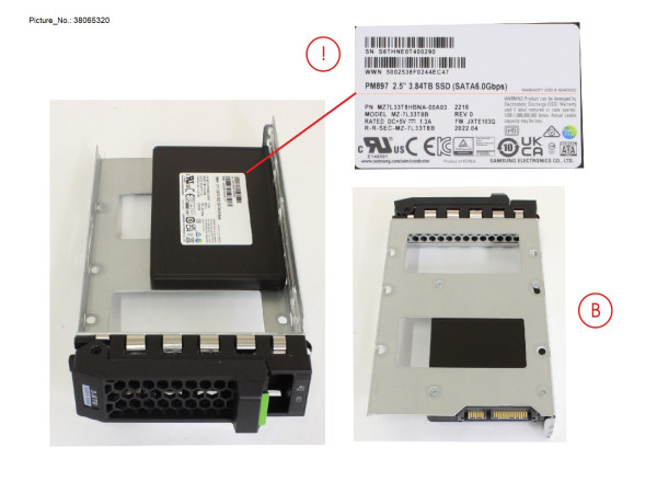 SSD SATA 6G 3.84TB MU LFF