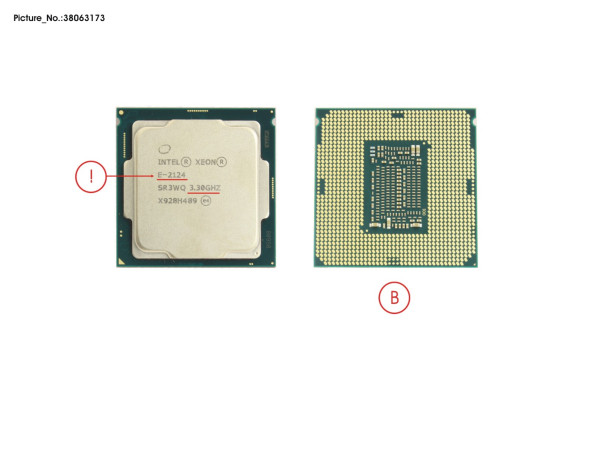 CPU XEON E-2124 3.3GHZ 71W