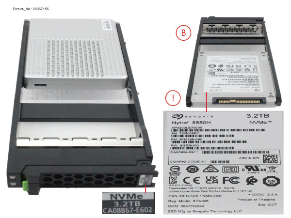 DXS6 SSD NVME 2.5" 3.2TB