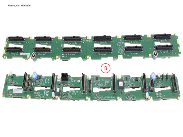 12-SLOT HYBRID HDD BACKPLANE