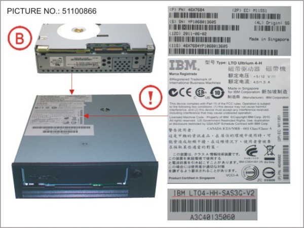 TAPE KIT LTO4HH 800GB 120MB/S SAS V2