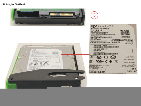 DX S4 HDDE HD DRIVE 6TB 7.2K AF