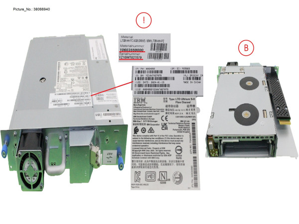 LTO-9 HH FC 8GB TAPE DRIVE