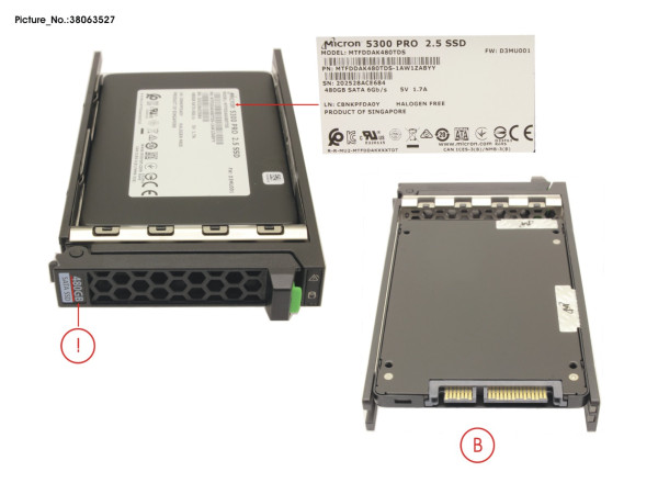 SSD SATA 6G RI 480GB IN SFF SLIM