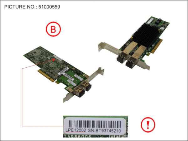 FC CTRL 8GBIT/S LPE12002 MMF LC FH