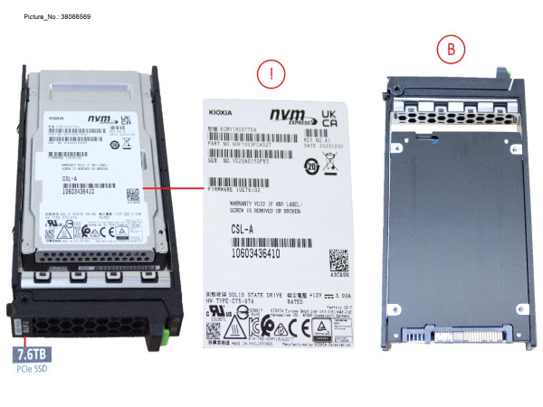 SSD PCIE5 SFF RI 7.68TB