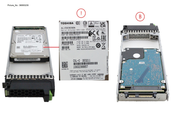 JX40 S2 HD DRIVE SAS 900GB 10K 12G 512N