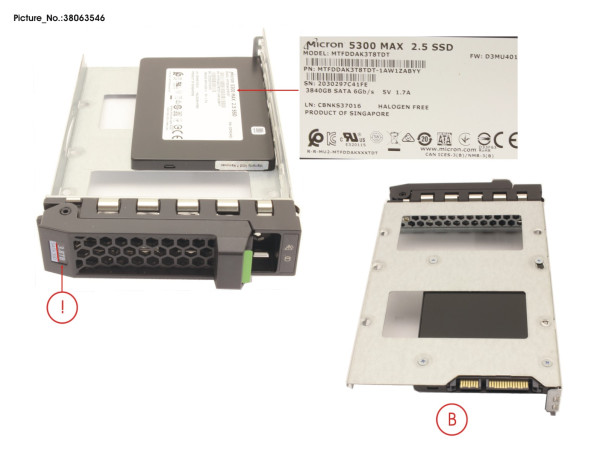 SSD SATA 6G 3.84TB MU SFF IN LFF SLIM