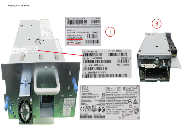 LTO-9 FH FC 8GB TAPE DRIVE