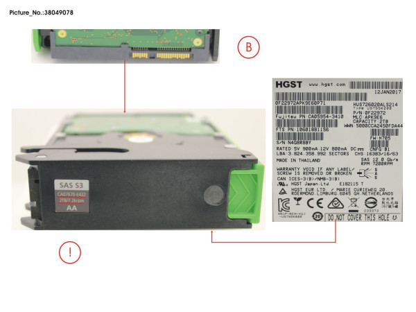 DX HDDE HD NLSAS 2TB 7.2 3.5 X1