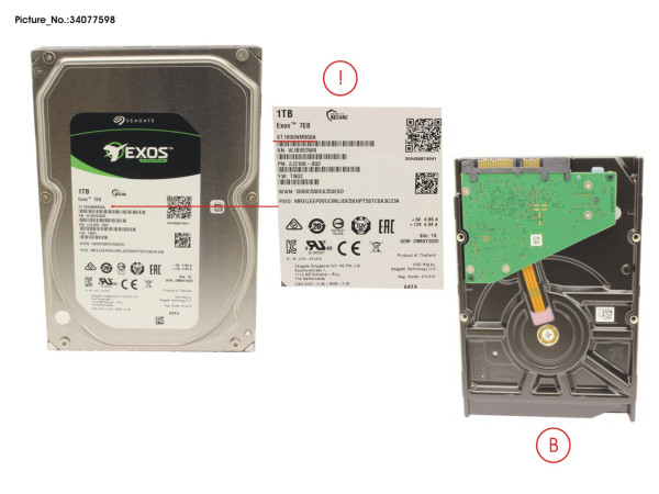 HDD 1TB BC-SATA S3 7.2K 3.5'