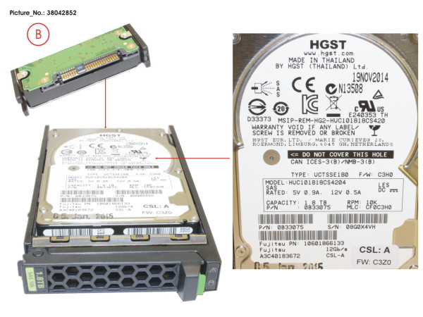 HD SAS 12G 1.8TB 10K 512E HOT PL 2.5' EP