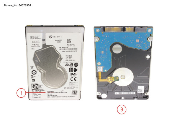 HDD 500GB SATA S3 5.4K 2.5'