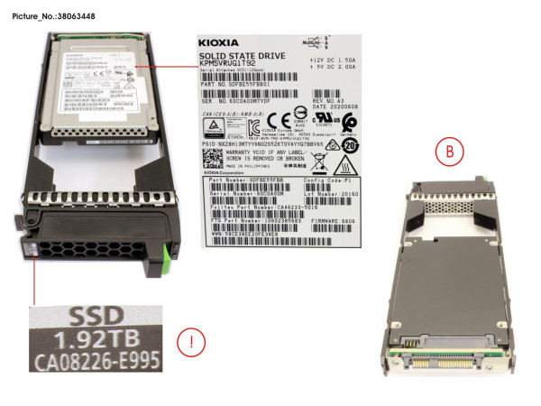 DX S3/S4 SED SSD 2.5" 1.92TB DWPD1 12G