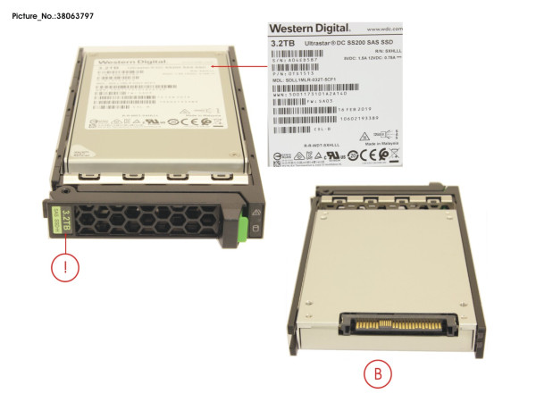 SSD SAS 12G 3200GB MU 2.5" HOT PL EP