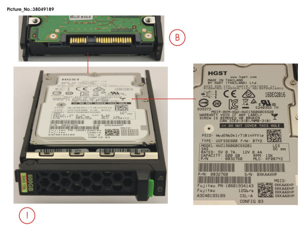 HD SAS 12G 600GB 15K 512N SED H-PL 2.5'