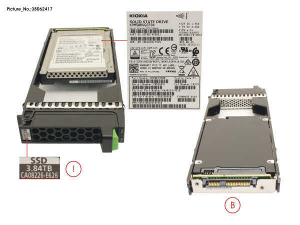 DX/AF FIPS SSD SAS 2.5" 3.84TB 12G
