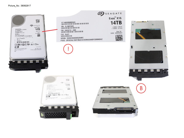 HD SAS 12G 14TB 7.2K 512E SED H-PL 3.5'