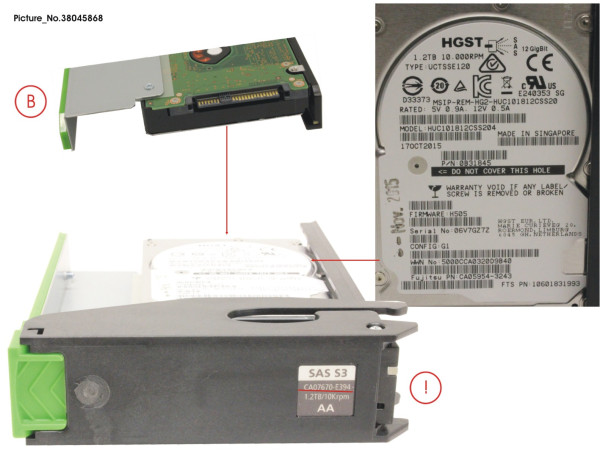 DX HDDE HD SAS 1,2 TB 10K