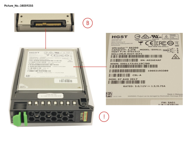 SSD SAS 12G 3.2TB MIXED-USE 2.5' H-P EP