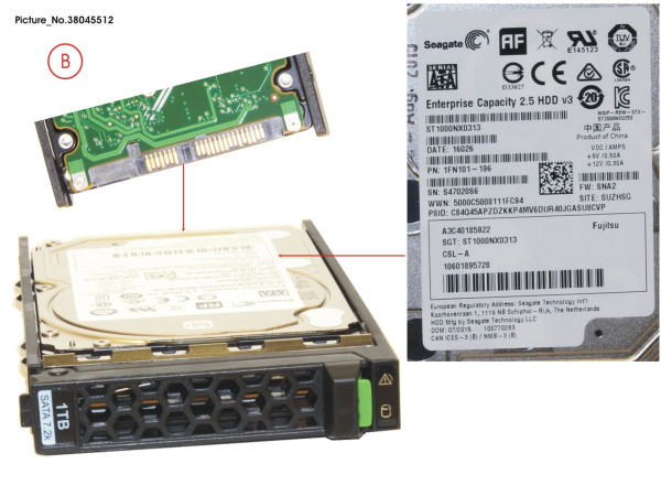 HD SATA 6G 1TB 7.2K 512E HOT PL 2.5' BC