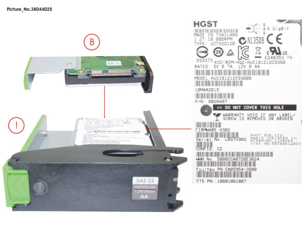 DX HDDE HD SAS 1,2 TB 10K X1