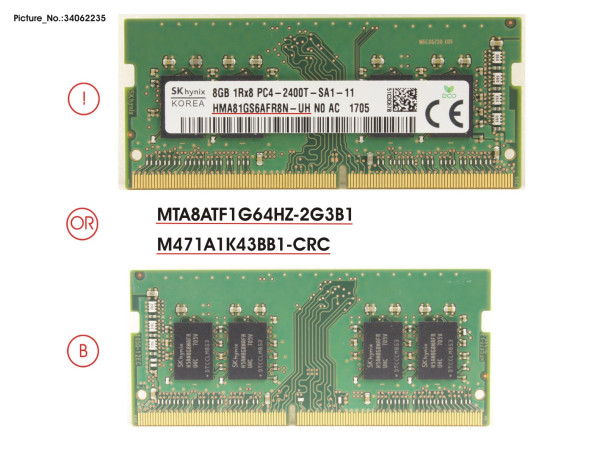 MEMORY 8GB DDR4-2400