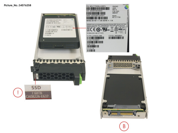 DX S3/S4 SSD SAS 2.5' 7.68TB 12G
