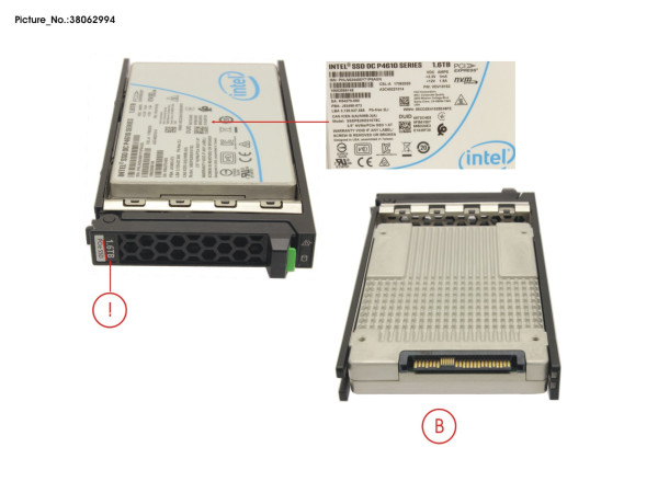 SSD PCIE3 1.6TB MIXED-USE 2.5' H-P EP