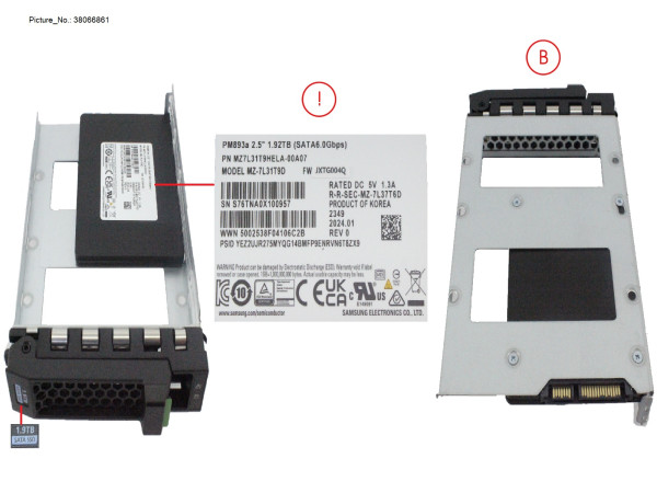 SSD SATA 6G RI 1.92TB SED IN LFF SLIM