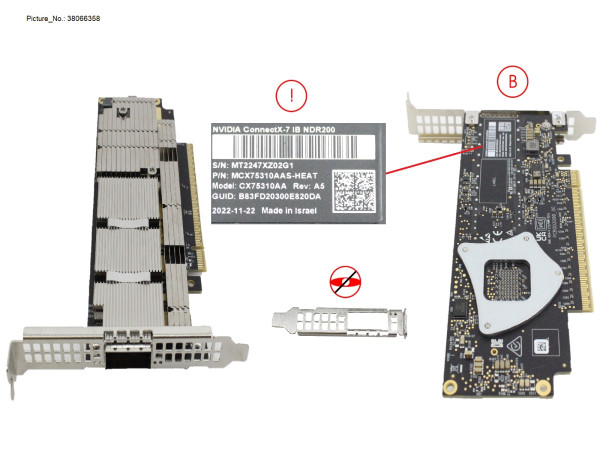 PIB EP 200GB 1PORT NDR CONNECTX-7