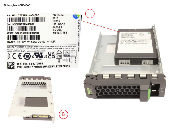 SSD SAS 12G 7.68TB READ-INT. 3.5' H-P