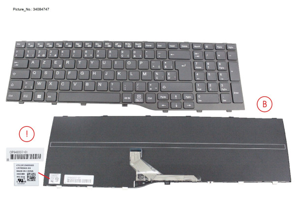 KEYBOARD BLACK BELGIUM WIN11 (NEW_FN)