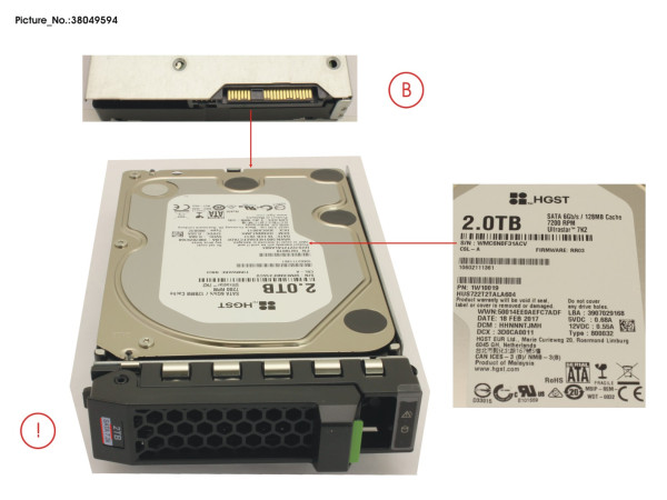 HD SATA 6G 2TB 7.2K HOT PL 3.5' BC