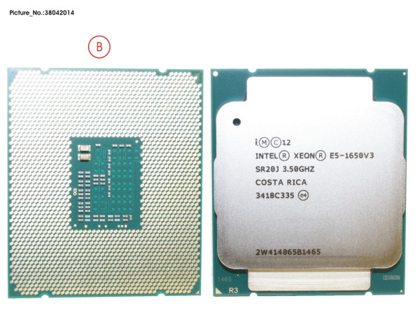 CPU XEON E5-1650V3 3.5GHZ 14,0" W